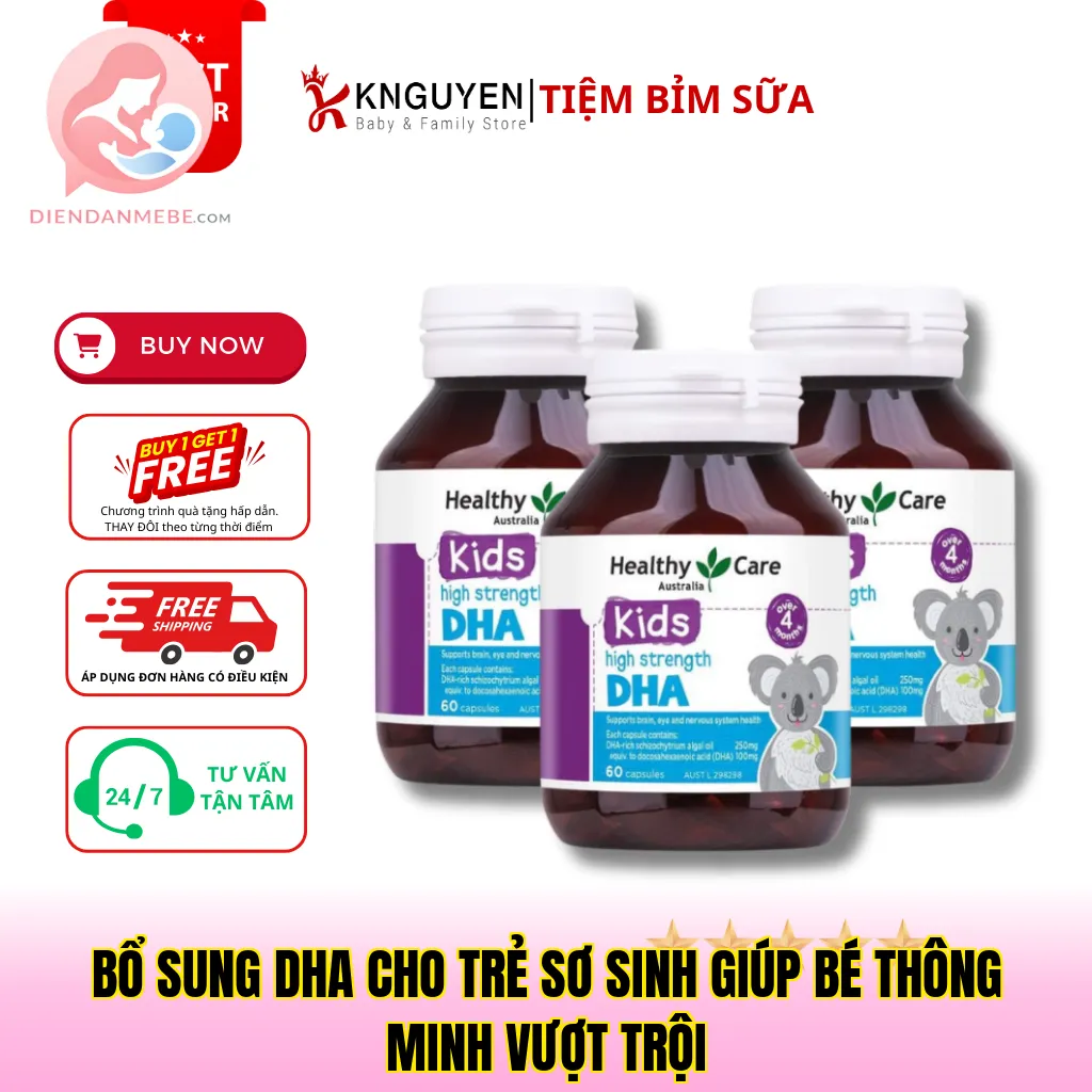 Bổ sung DHA cho trẻ sơ sinh giúp bé thông minh vượt trội
