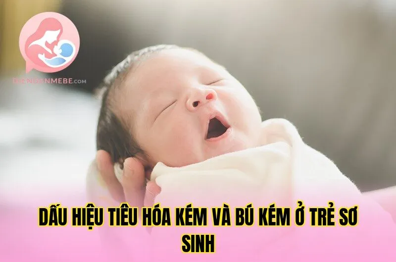 Dấu hiệu tiêu hóa kém và bú kém ở trẻ sơ sinh