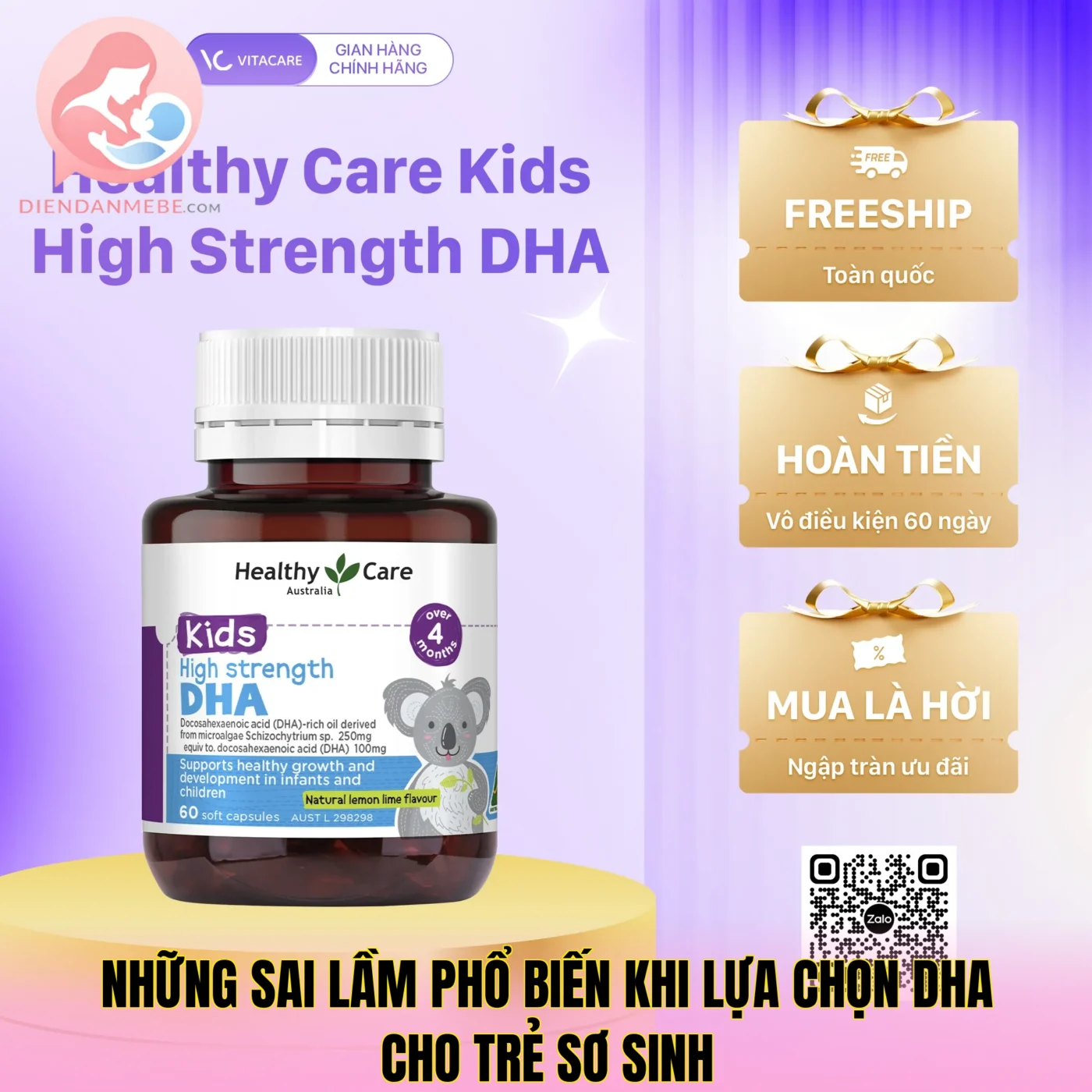 Những sai lầm phổ biến khi lựa chọn DHA cho trẻ sơ sinh