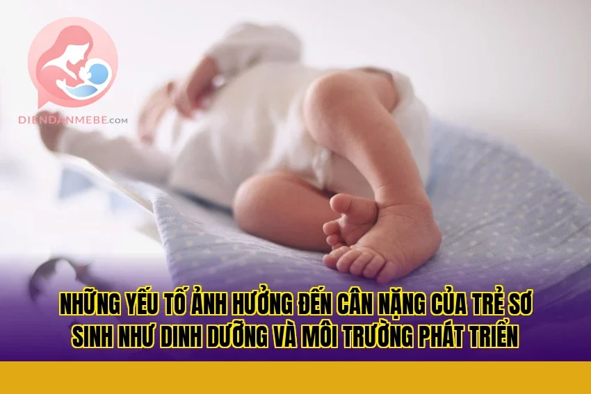Những yếu tố ảnh hưởng đến cân nặng của trẻ sơ sinh như dinh dưỡng và môi trường phát triển