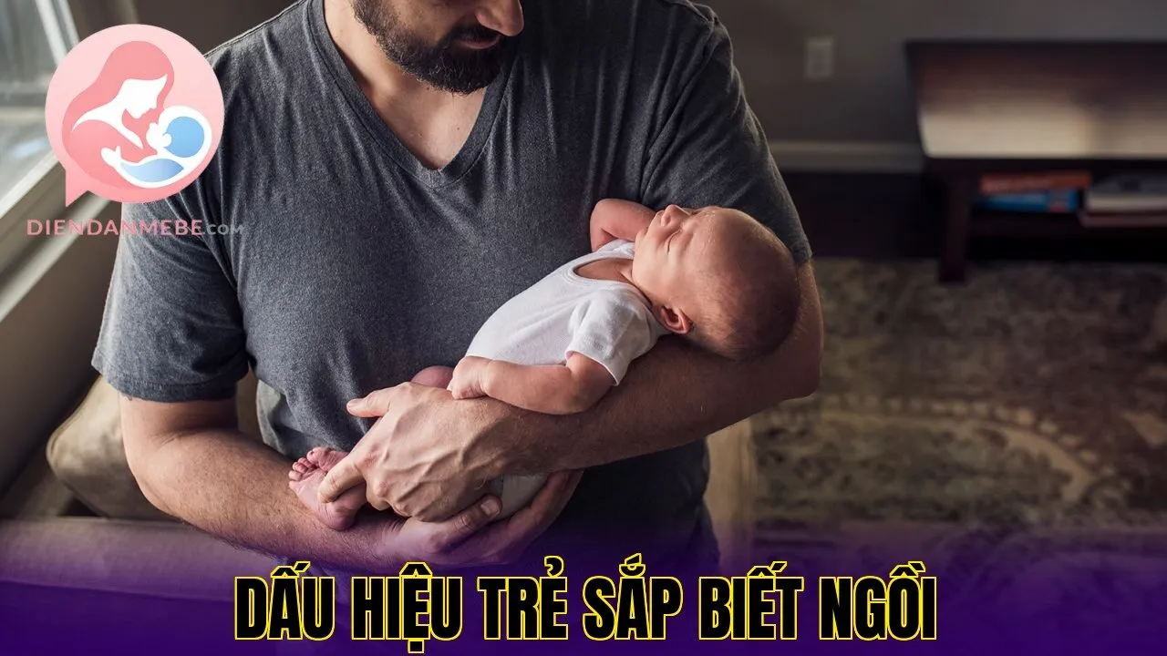 dấu hiệu trẻ sắp biết ngồi