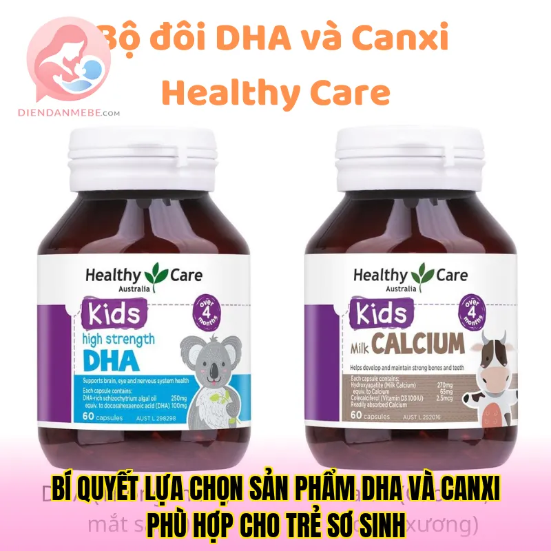 Bí quyết lựa chọn sản phẩm DHA và canxi phù hợp cho trẻ sơ sinh