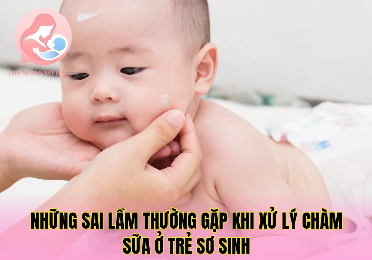 Những sai lầm thường gặp khi xử lý chàm sữa ở trẻ sơ sinh