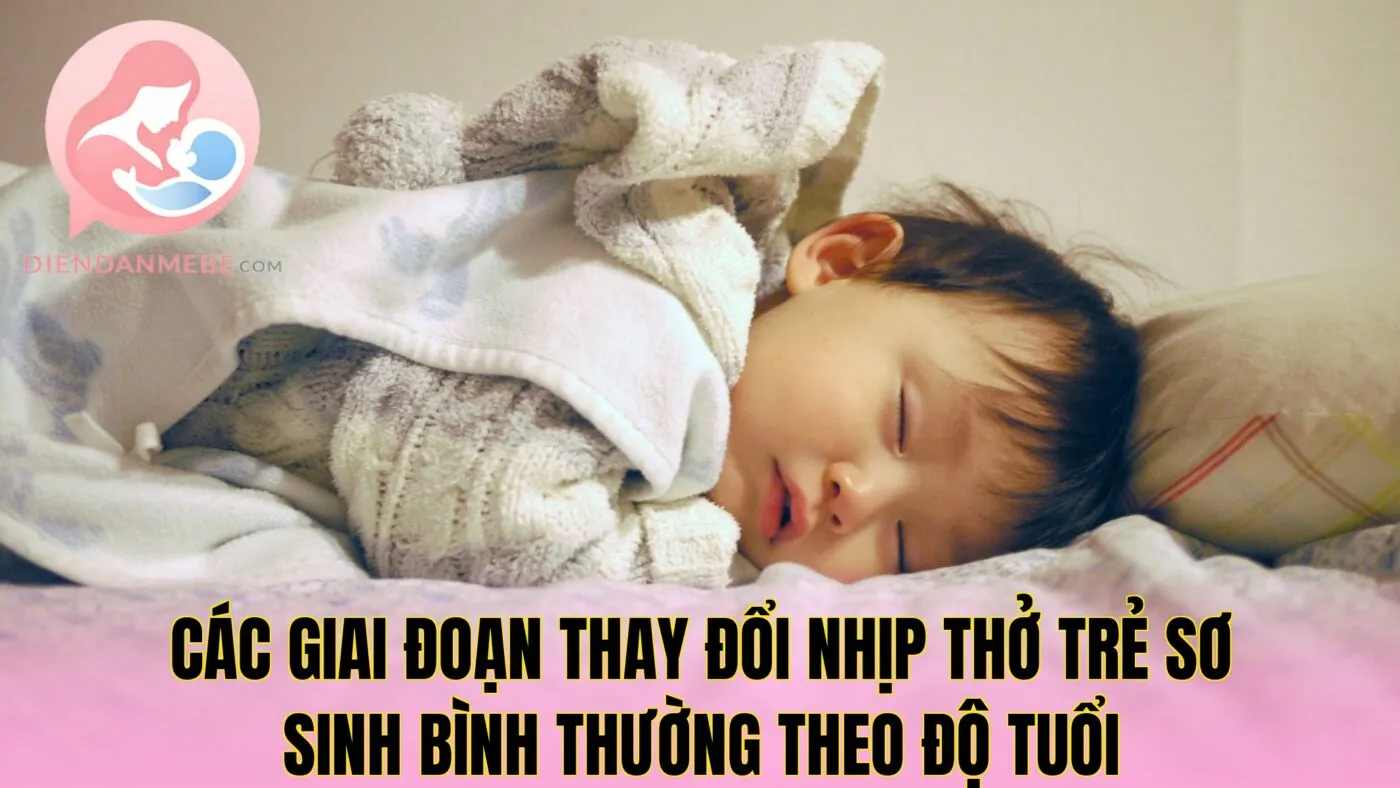 Các giai đoạn thay đổi nhịp thở trẻ sơ sinh bình thường theo độ tuổi