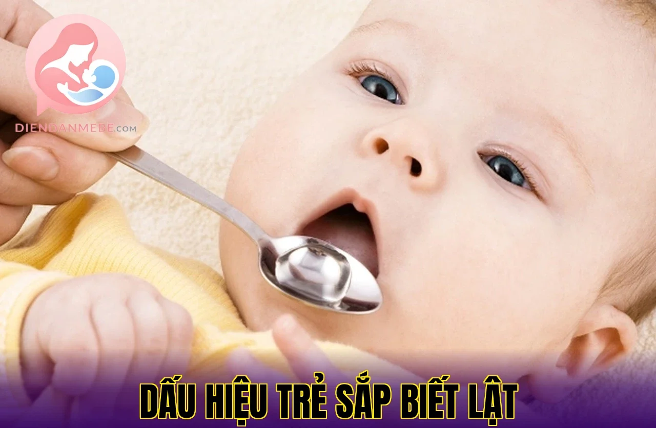 dấu hiệu trẻ sắp biết lật