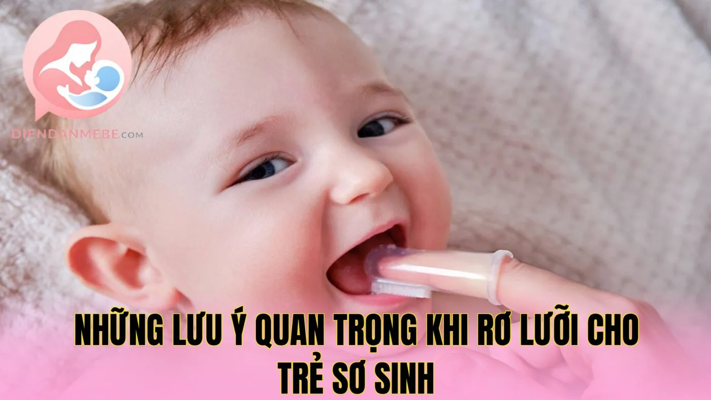 Những lưu ý quan trọng khi rơ lưỡi cho trẻ sơ sinh