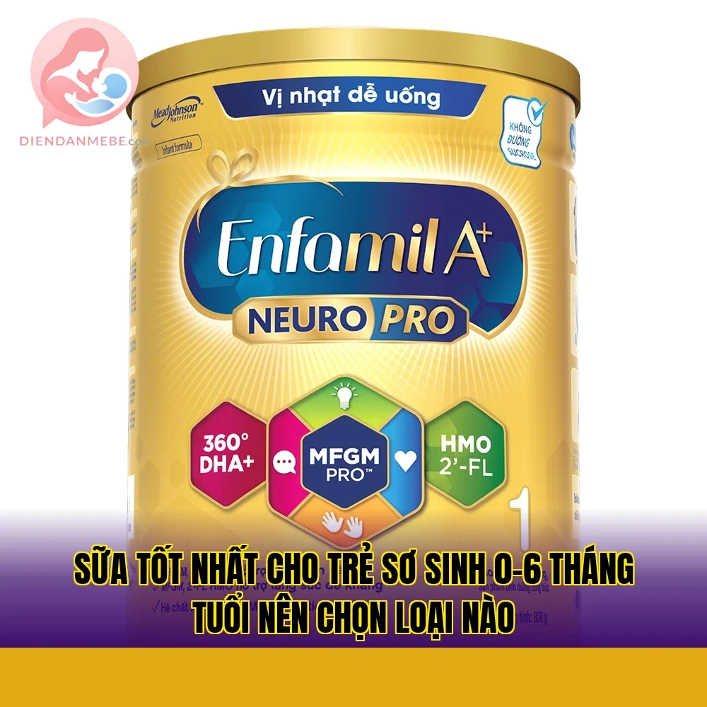Sữa tốt nhất cho trẻ sơ sinh 0-6 tháng tuổi nên chọn loại nào