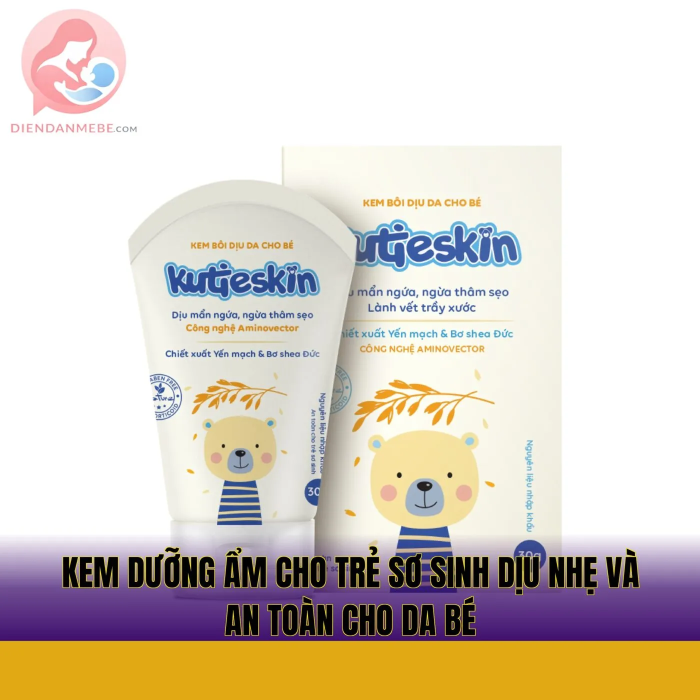 Kem dưỡng ẩm cho trẻ sơ sinh dịu nhẹ và an toàn cho da bé