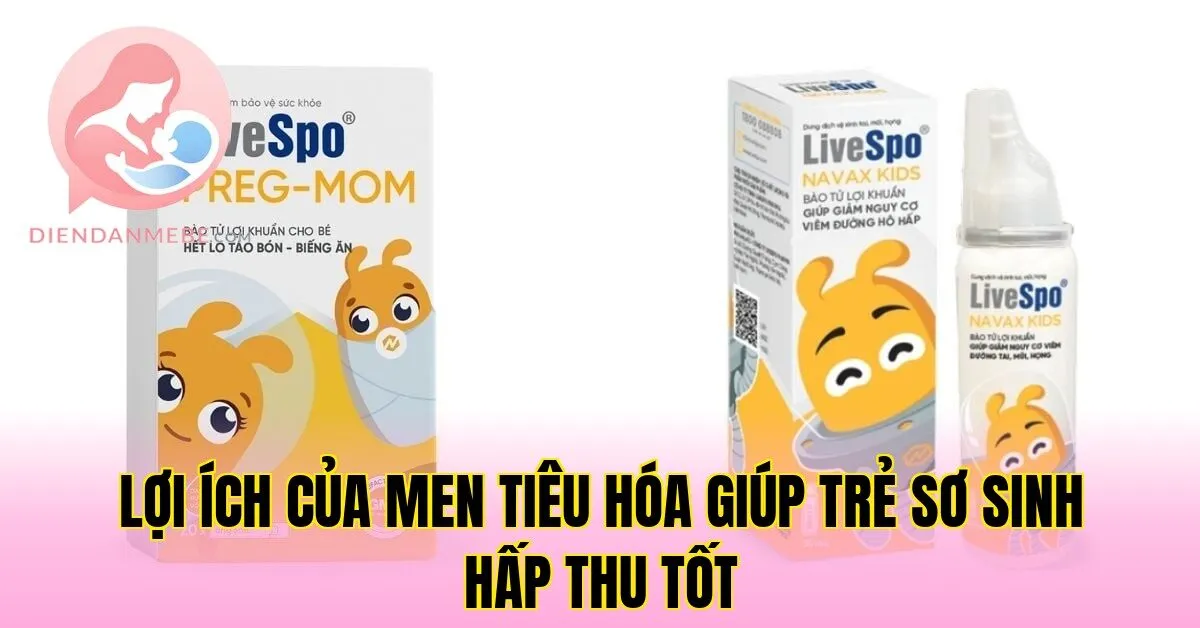 Lợi ích của men tiêu hóa giúp trẻ sơ sinh hấp thu tốt