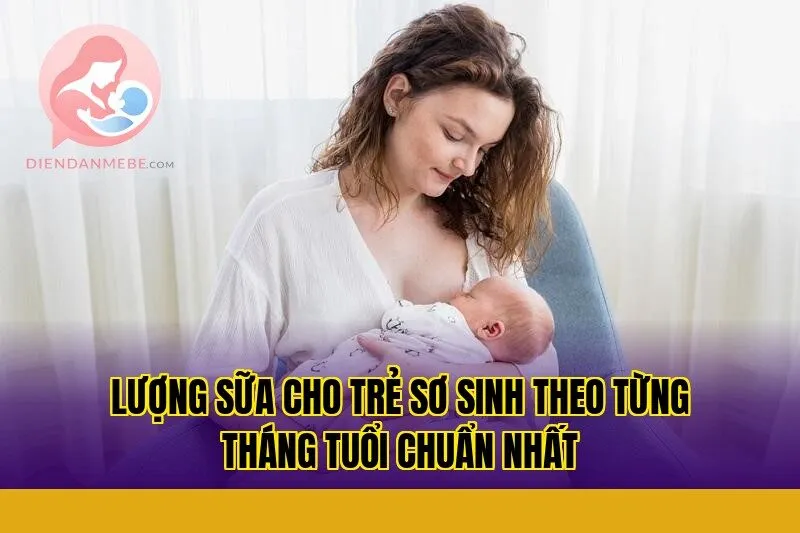 Lượng sữa cho trẻ sơ sinh theo từng tháng tuổi chuẩn nhất