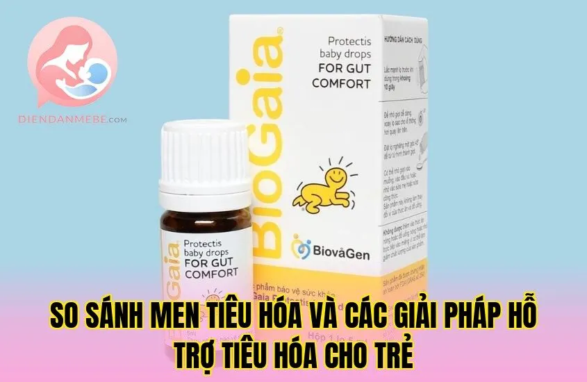So sánh men tiêu hóa và các giải pháp hỗ trợ tiêu hóa cho trẻ