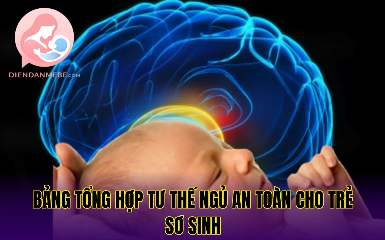 bảng tổng hợp tư thế ngủ an toàn cho trẻ sơ sinh