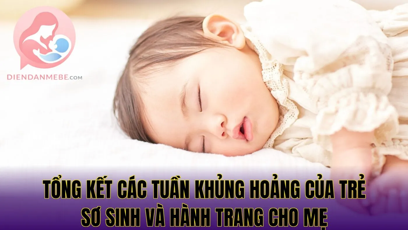 tổng kết các tuần khủng hoảng của trẻ sơ sinh và hành trang cho mẹ