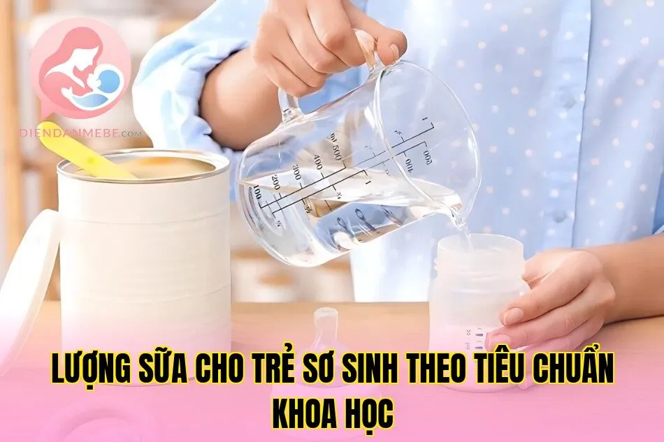 Lượng sữa cho trẻ sơ sinh theo tiêu chuẩn khoa học
