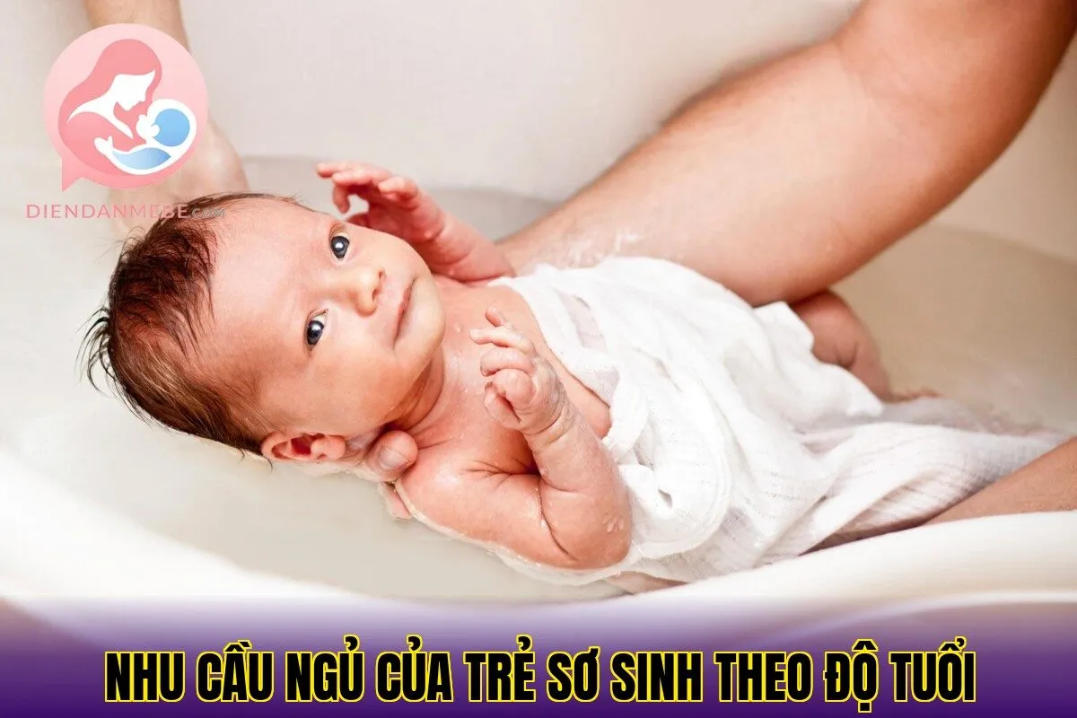 nhu cầu ngủ của trẻ sơ sinh theo độ tuổi