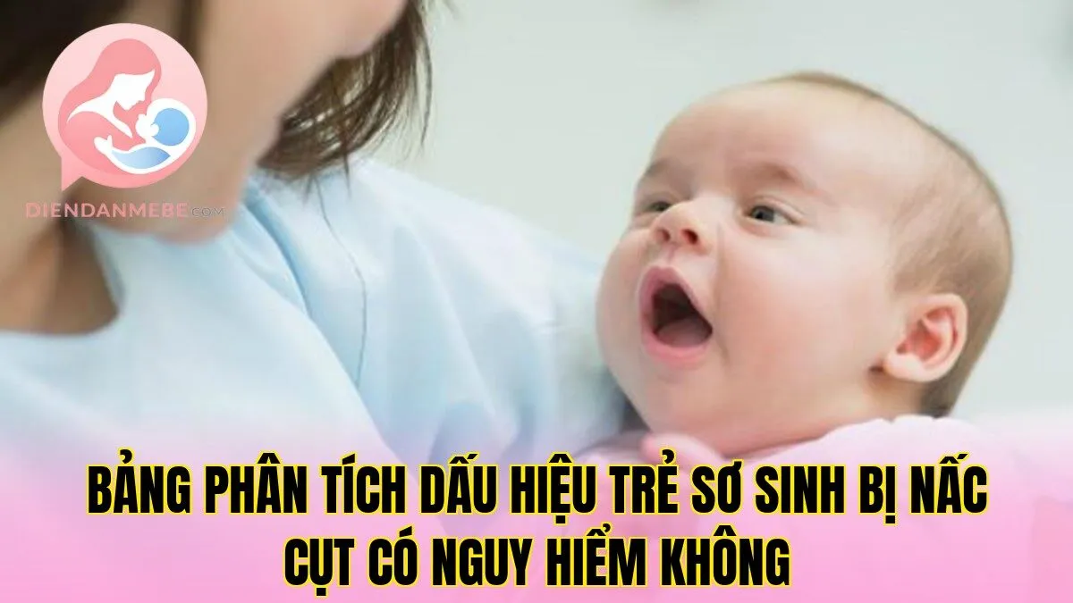 Bảng phân tích dấu hiệu trẻ sơ sinh bị nấc cụt có nguy hiểm không