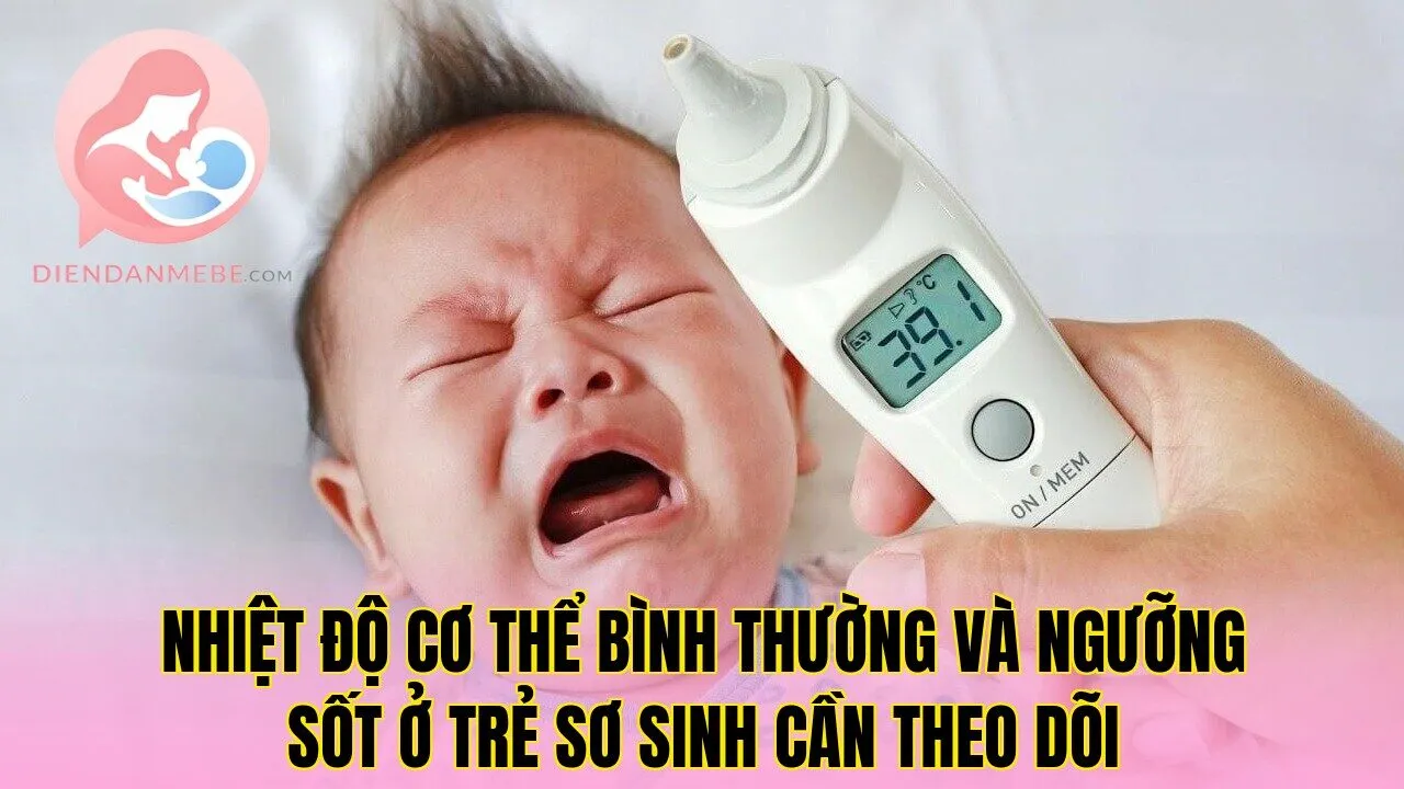 Nhiệt độ cơ thể bình thường và ngưỡng sốt ở trẻ sơ sinh cần theo dõi