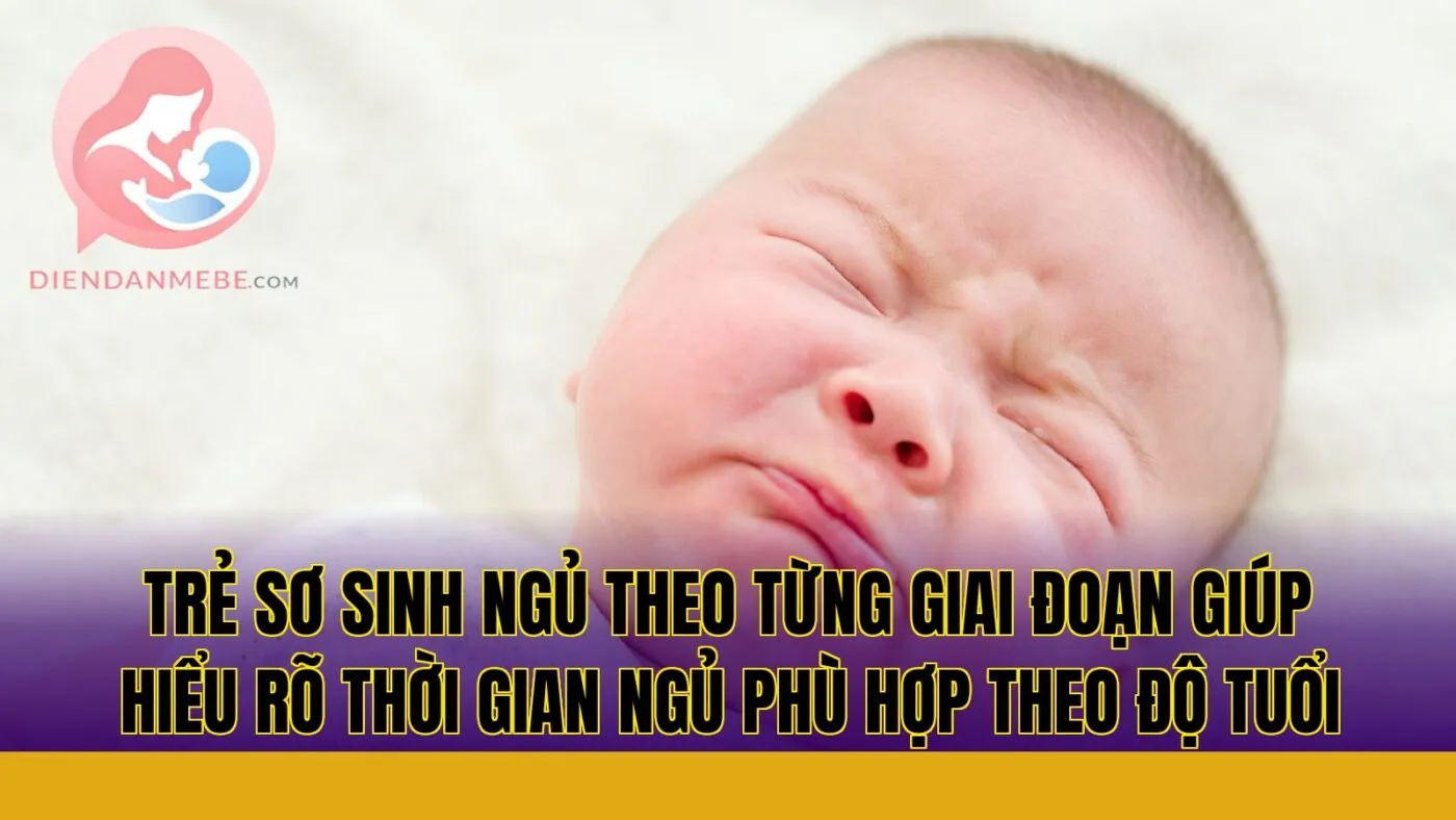 Trẻ sơ sinh ngủ theo từng giai đoạn giúp hiểu rõ thời gian ngủ phù hợp theo độ tuổi