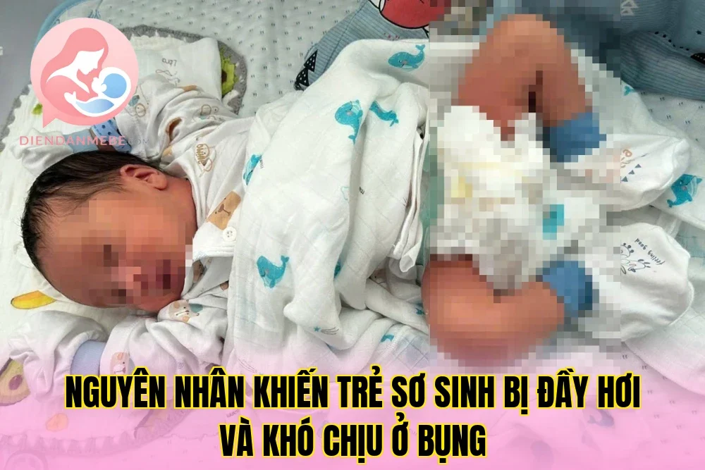 Nguyên nhân khiến trẻ sơ sinh bị đầy hơi và khó chịu ở bụng